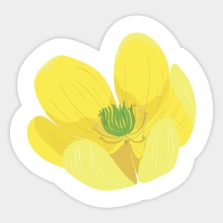 Yellow Tulip Sticker